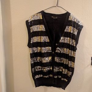 F21 Sequin Sweater Vest